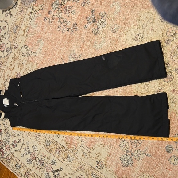 Fera Ladies Black Zip Front Bib Snowpants Boot Zippers Size 6 L - Picture 8 of 12